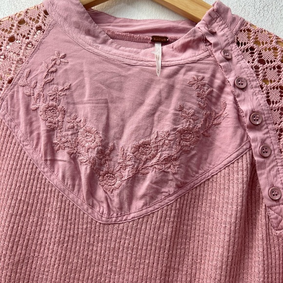 Free People Rose Sweetest Thing Thermal size m - Picture 8 of 14